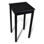 vidaXL Barový stôl, MDF, čierny 55x55x107 cm – Obrázok 2