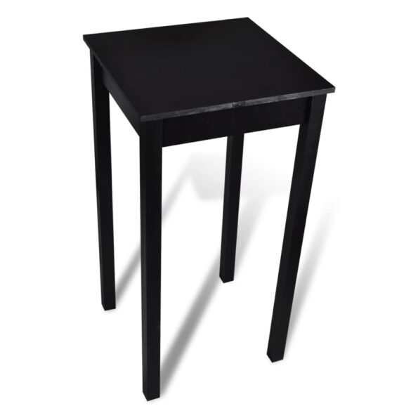 vidaXL Barový stôl, MDF, čierny 55x55x107 cm – Obrázok 2