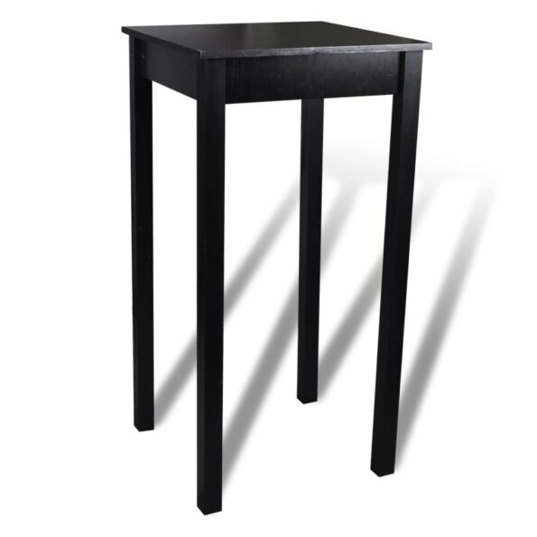vidaXL Barový stôl, MDF, čierny 55x55x107 cm – Obrázok 3