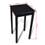 vidaXL Barový stôl, MDF, čierny 55x55x107 cm – Obrázok 5