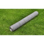 vidaXL Drôtené pletivo, pozinkovaná oceľ 25x0,5 m, strieborné