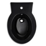 Stojaca toaleta a bidet, čierna, keramika – Obrázok 10