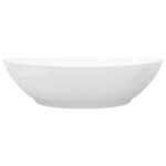vidaXL Luxusné keramické umývadlo, oválne, biele 40x33 cm – Obrázok 5