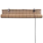 vidaXL Hnedá bambusová roleta 120x220 cm – Obrázok 5