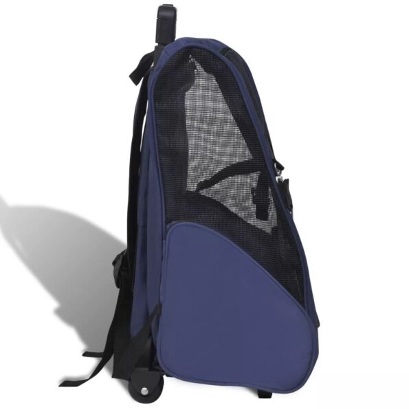 Modrý skladací viacúčelový vozík pre domáce zvieratá – Obrázok 5