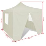 vidaXL Krémový skladací párty stan so 4 stenami 3 x 3 m – Obrázok 11