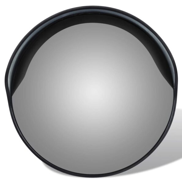 vidaXL Konvexné dopravné zrkadlo, PC plast, čierne 30 cm, do exteriéru – Obrázok 2