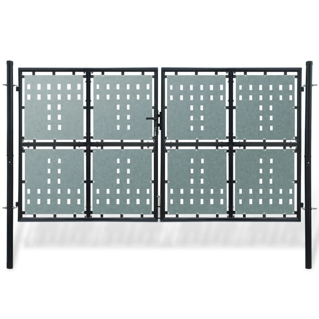 VXL8718475929185_a_en_hd_1.jpg vidaXL Čierna jednokrídlová plotová bránka 300x150 cm – Obrázok 1