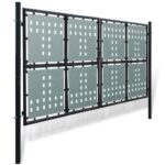vidaXL Čierna jednokrídlová plotová bránka 300x150 cm – Obrázok 2