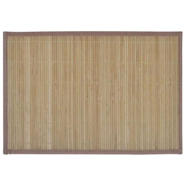 Bambusové prestieranie, 6 ks, 30 x 45 cm, hnedé – Obrázok 2