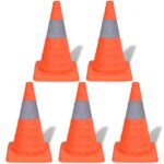 Skladacie dopravné kužele 42 cm 5 ks – Obrázok 2