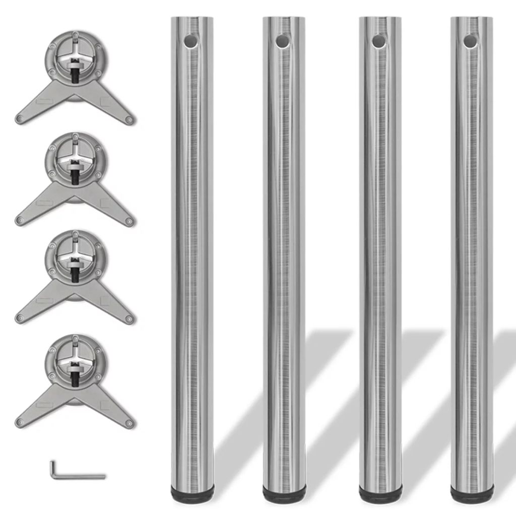 VXL8718475946519_a_en_hd_1.jpg Stolové nohy s nastaviteľnou výškou, brúsený nikel 710 mm 4 ks – Obrázok 1