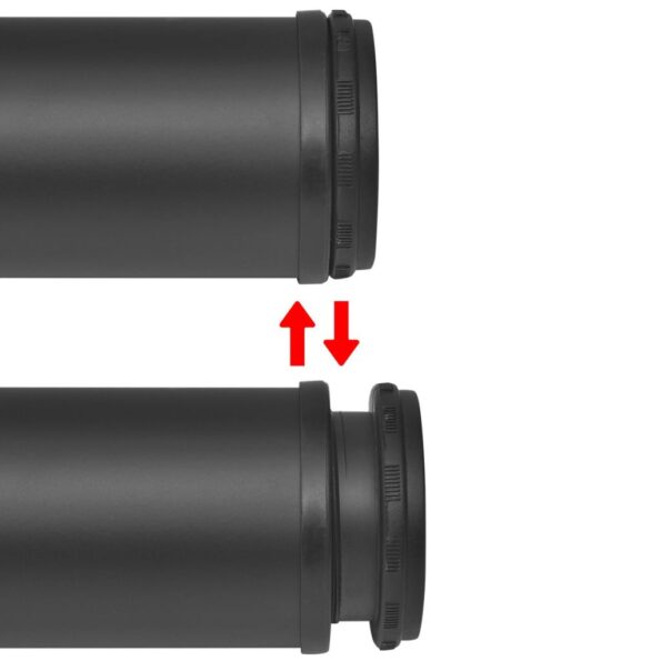 Výškovo nastaviteľné stolové nohy, 4ks, čierne, 1100 mm – Obrázok 3