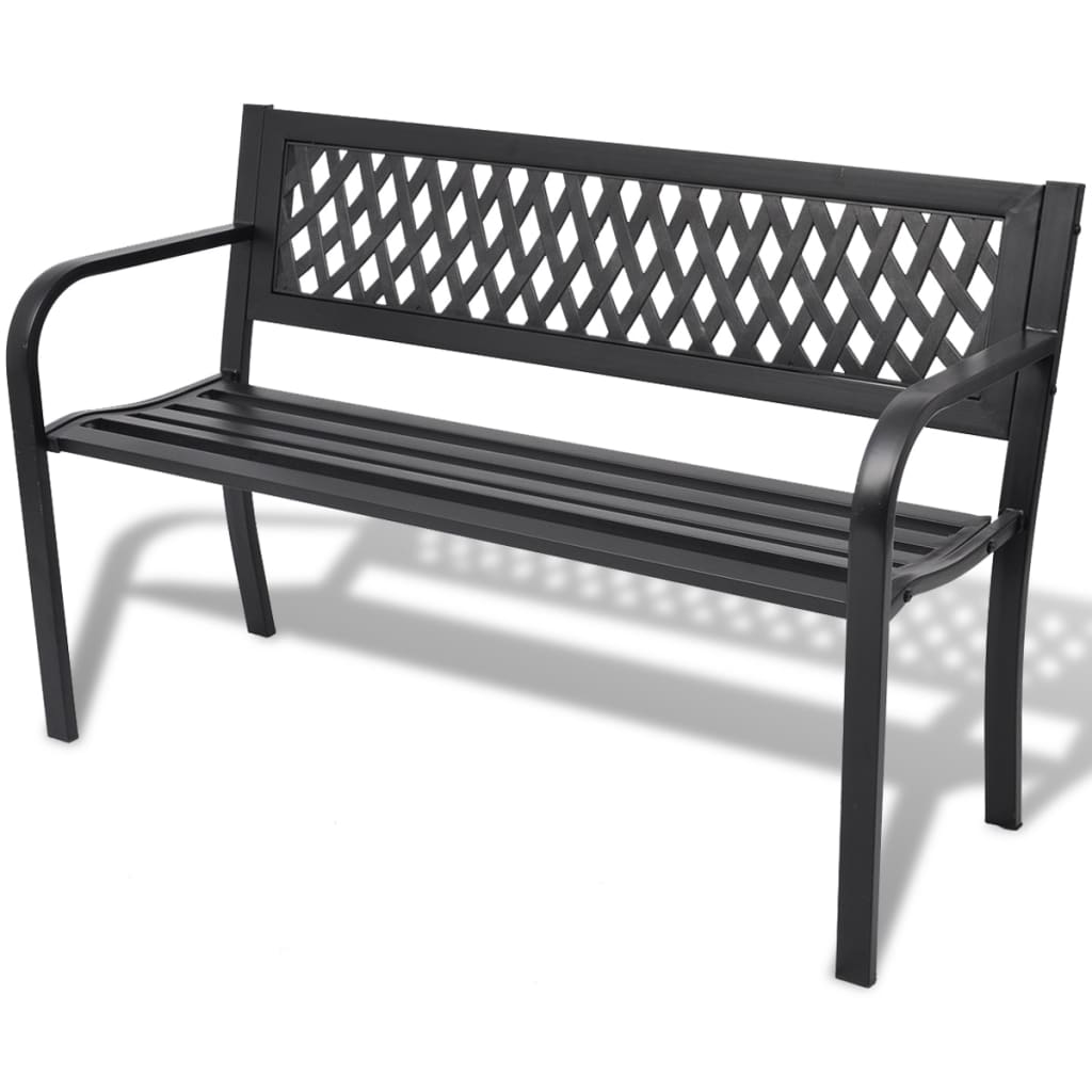 VXL8718475973102_a_en_hd_1.jpg vidaXL Záhradná lavička 118 cm, oceľ, čierna – Obrázok 1