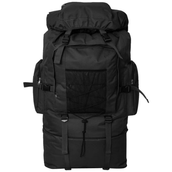 vidaXL Vojenský batoh XXL, 100 l, čierny – Obrázok 3