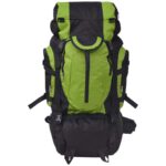 vidaXL Turistický batoh XXL 75 l, čierno zelený – Obrázok 3