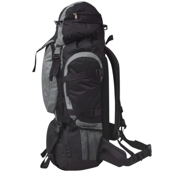 vidaXL Turistický batoh XXL 75 l, čierno sivý – Obrázok 4