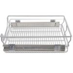 vidaXL Výsuvný drôtený kôš 2 ks strieborný 600 mm – Obrázok 5