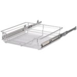 vidaXL Výsuvný drôtený kôš 2 ks strieborný 600 mm – Obrázok 6