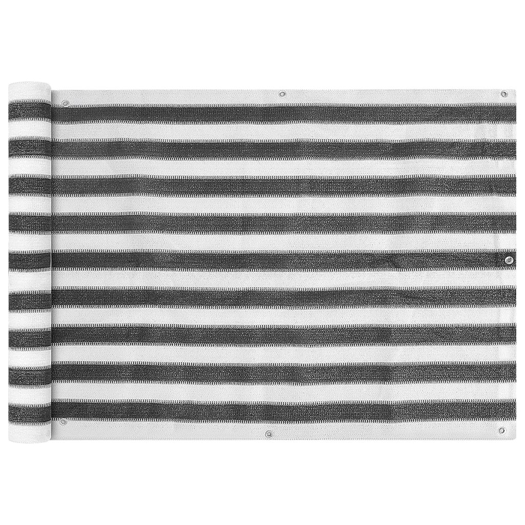 VXL8718475975663_a_en_hd_1.jpg vidaXL Tieniaca plachta na balkón z HDPE, 75x400 cm, antracitová a biela – Obrázok 1