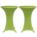 vidaXL Naťahovací návlek na stôl, 2 ks, 60 cm, zelený – Obrázok 2