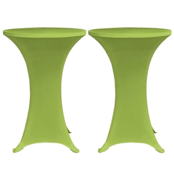 vidaXL Naťahovací návlek na stôl, 2 ks, 60 cm, zelený – Obrázok 2