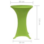 vidaXL Naťahovací návlek na stôl, 2 ks, 60 cm, zelený – Obrázok 5