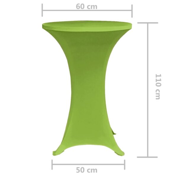 vidaXL Naťahovací návlek na stôl, 2 ks, 60 cm, zelený – Obrázok 5