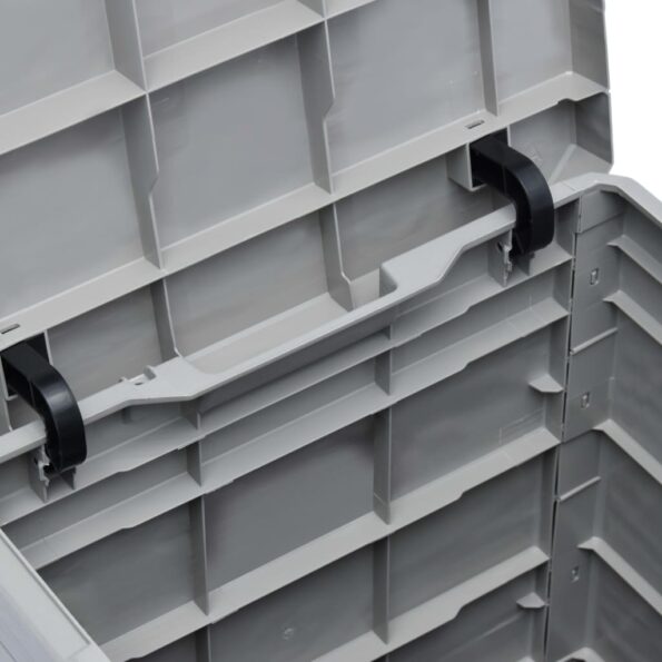 vidaXL Záhradný úložný box bledosivý 90 l – Obrázok 5