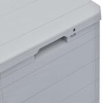 vidaXL Záhradný úložný box bledosivý 90 l – Obrázok 6