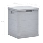 vidaXL Záhradný úložný box bledosivý 90 l – Obrázok 7
