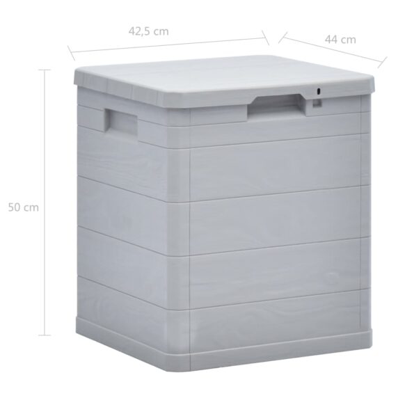 vidaXL Záhradný úložný box bledosivý 90 l – Obrázok 7