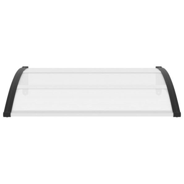 vidaXL Vchodová strieška, čierna a priehľadná 120x75 cm, PC – Obrázok 2