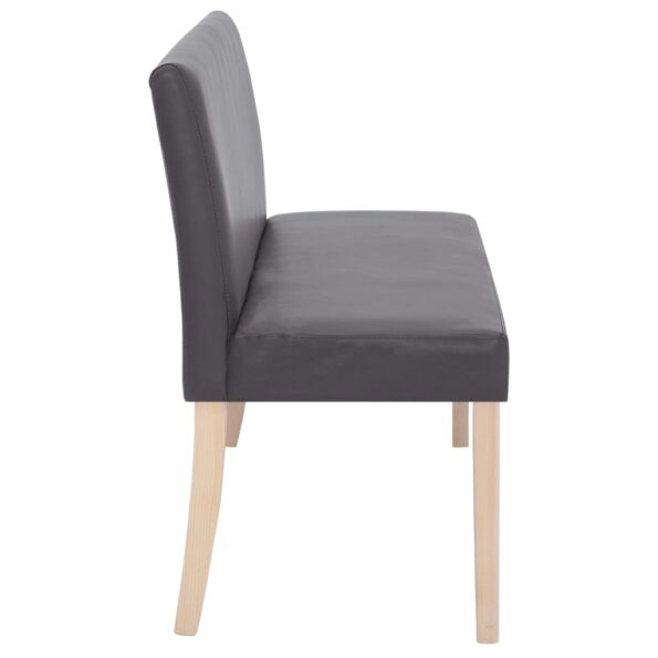 vidaXL Lavica z umelej kože 139,5 cm sivá – Obrázok 5