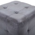 vidaXL Nočné stolíky 2 ks sivé 30x30x30 cm umelá semišová koža – Obrázok 4