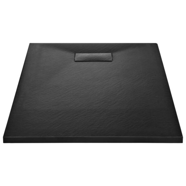 vidaXL Sprchová vanička, SMC, čierna 100x80 cm – Obrázok 4