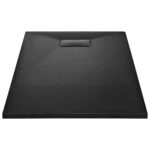 vidaXL Sprchová vanička, SMC, čierna 120x70 cm – Obrázok 4