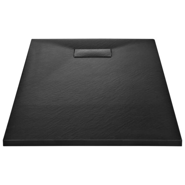 vidaXL Sprchová vanička, SMC, čierna 120x70 cm – Obrázok 4