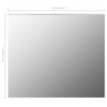 vidaXL Bezrámové zrkadlo 70x50 cm sklenené – Obrázok 7