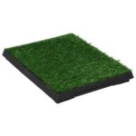 vidaXL Toalety pre psy 2 ks s nádobou a umelou trávou zelené 63x50x7cm – Obrázok 5
