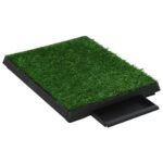vidaXL Toalety pre psy 2 ks s nádobou a umelou trávou zelené 63x50x7cm – Obrázok 7