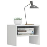 vidaXL Nočné stolíky 2 ks, lesklé biele 40x30x30 cm, kompozitné drevo – Obrázok 3