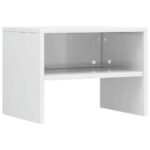 vidaXL Nočné stolíky 2 ks, lesklé biele 40x30x30 cm, kompozitné drevo – Obrázok 4