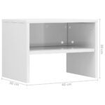 vidaXL Nočné stolíky 2 ks, lesklé biele 40x30x30 cm, kompozitné drevo – Obrázok 7