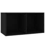vidaXL Úložný box na vinyly, čierny 71x34x36 cm, kompozitné drevo – Obrázok 2