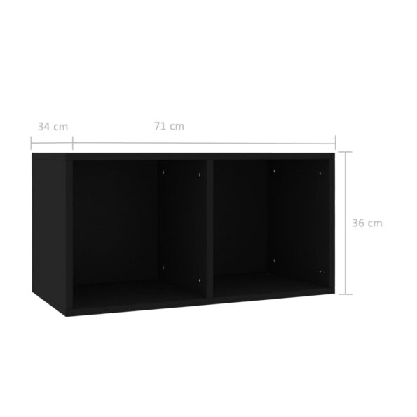 vidaXL Úložný box na vinyly, čierny 71x34x36 cm, kompozitné drevo – Obrázok 6