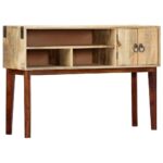 vidaXL Konzolový stolík 115x30x76 cm surové masívne mangovníkové drevo – Obrázok 11
