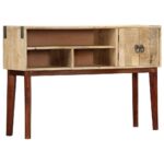 vidaXL Konzolový stolík 115x30x76 cm surové masívne mangovníkové drevo – Obrázok 12