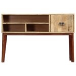 vidaXL Konzolový stolík 115x30x76 cm surové masívne mangovníkové drevo – Obrázok 3