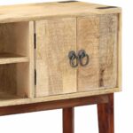 vidaXL Konzolový stolík 115x30x76 cm surové masívne mangovníkové drevo – Obrázok 7